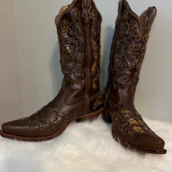 Twisted X “Steppin’ Out” leather upper Western Boot Brown size 9.5 - Picture 4 of 17